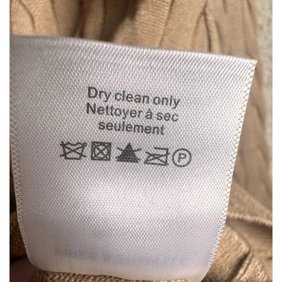 NWT Veronica Beard Lova Pullover Cable Knit Turtleneck Sweater Camel Women Sz XL - Picture 8 of 16